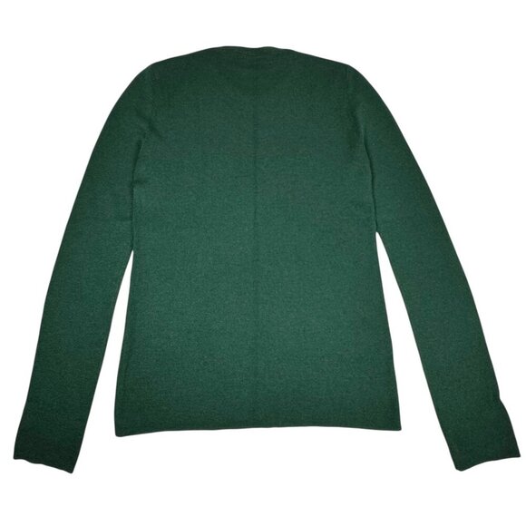 VTG Prada Silk Cashmere Sweater SZ M Green Crewneck Fitted Minimalist Designer - Picture 3 of 11